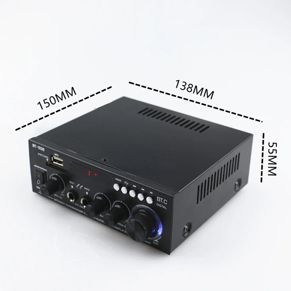 600 Вт HIFI Музыка Аудио двухканальный Bluetooth цифровой автомобильный Домашний Мини