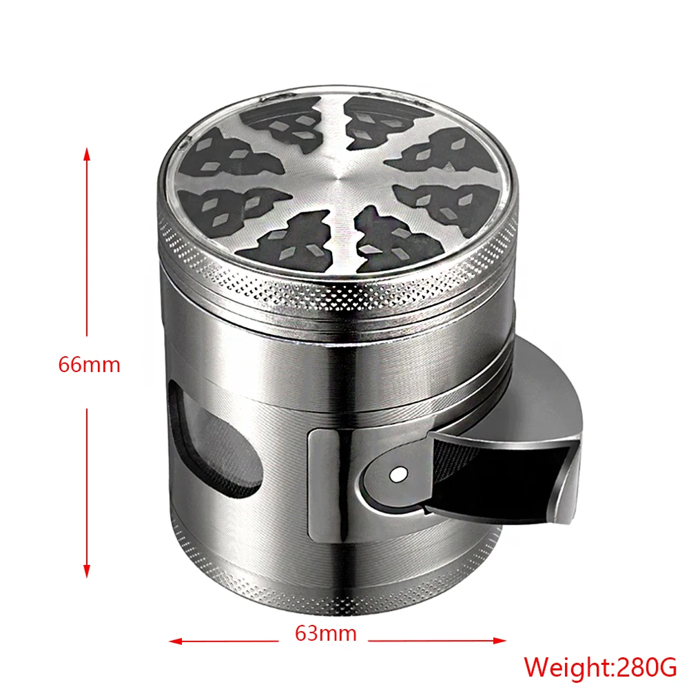 

5Pcs Tobacco Herb Grinder 63mm Diameter Metal Crusher Herb Multifunctional Grinders Cigarette Smoking Accessories Amoladora