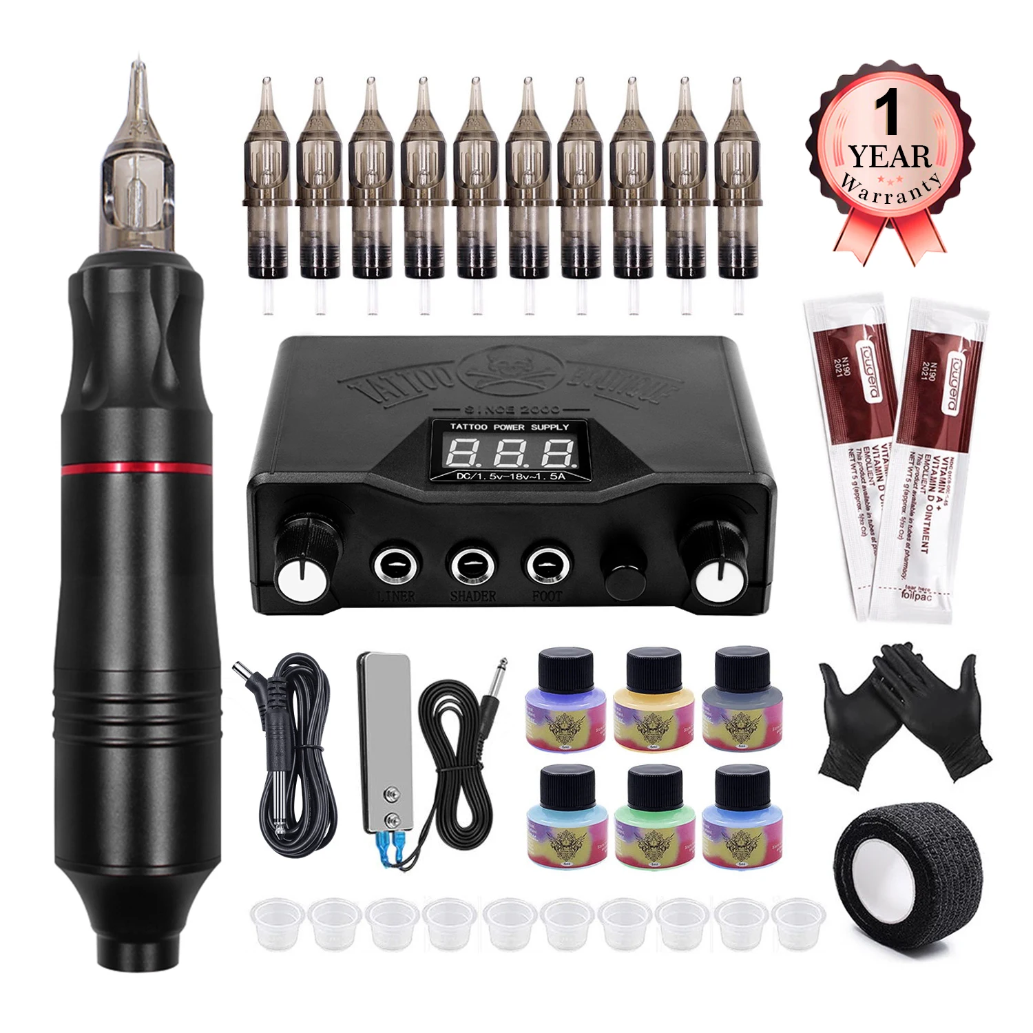 

Ротационная тату-машинка в комплекте, ротационный пистолет, Перманентный макияж для бровей PMU, профессиональная тату-машинка