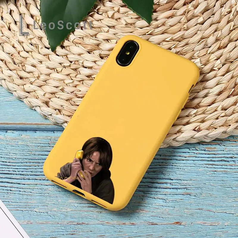 

cosas gratis Stranger things Phone Case Yellow Candy Color for iPhone 11 12 mini pro XS MAX 8 7 6 6S Plus X SE 2020 XR