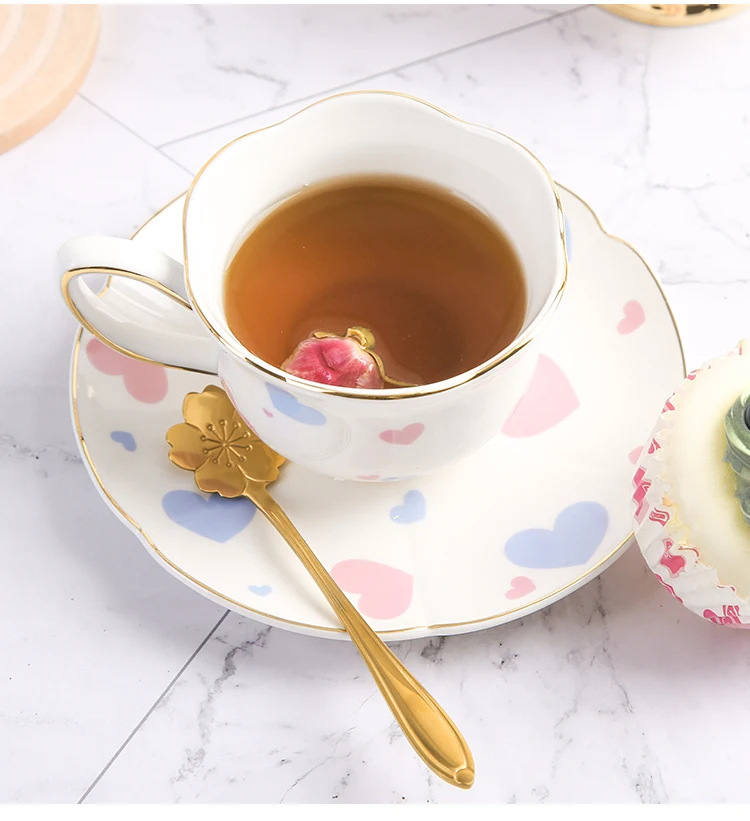 Чайная чашка в скандинавском стиле с милым сердцем креативная белая