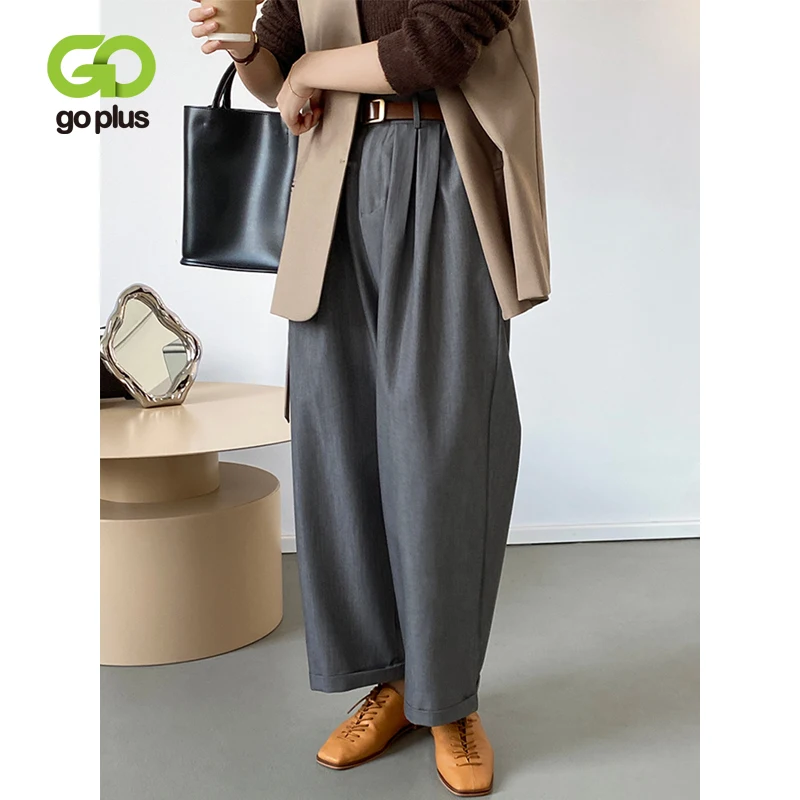 

GOPLUS Pants Korean Fashion Trousers Wide Leg Pants Women New Fashion Office Lady Pantalones De Mujer Broeken Dames Pour Femme
