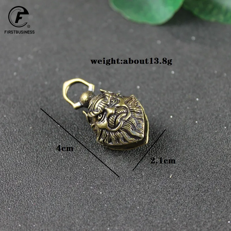 Винтажный медный китайский мифический символ Чунг Куэль звонок на ключах-карманниках, ретро-латунь, избегая зла, Фэн Шуй оберег для мужчин-брелок для ключей на машине.
