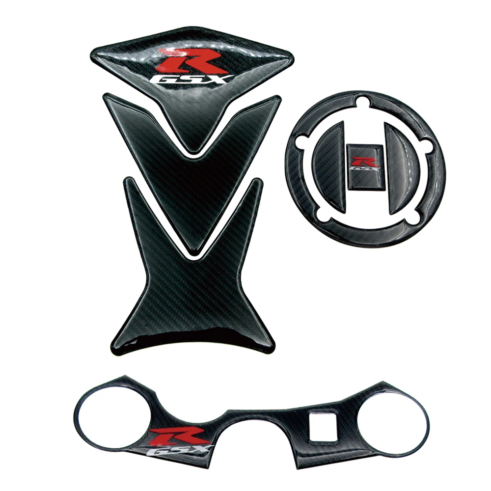

For Suzuki GSX-R1000 2007-2016 Motorcycle GSXR 1000 Carbon Fiber Fuel Tank Cap Stickers Pads Fork Triple Tree Upper Clamp Decals
