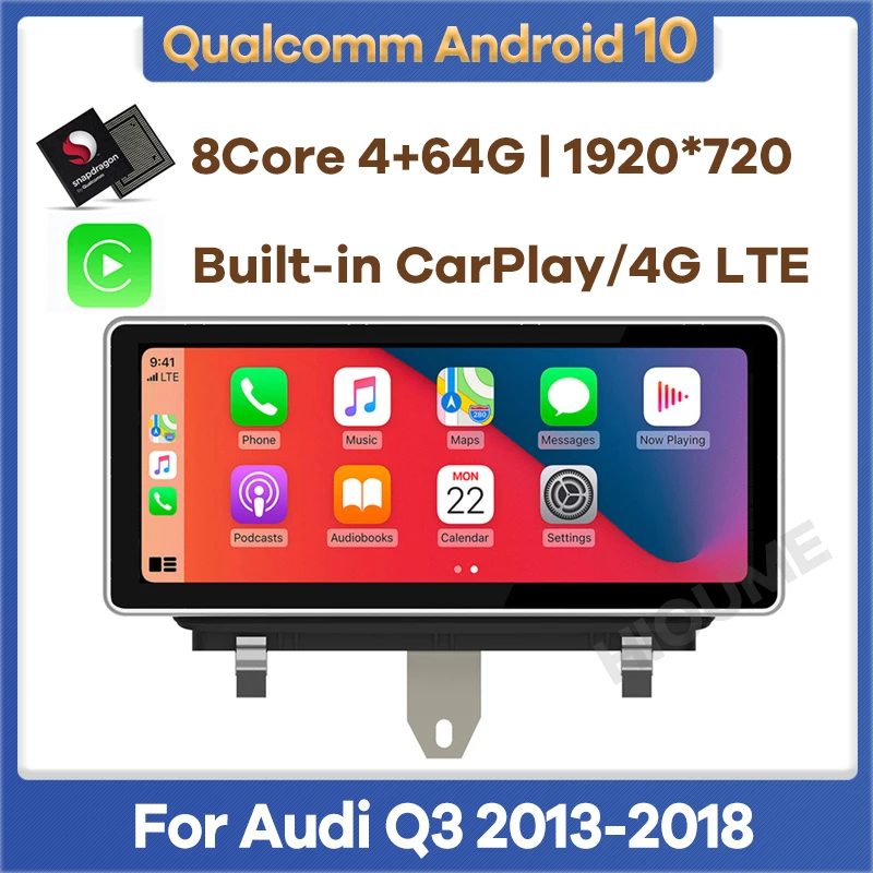 Автомагнитола 10 25 дюйма/12 3 дюйма 4 + 64 ГБ Android GPS-навигатор для Audi Q3 2013-2018 |