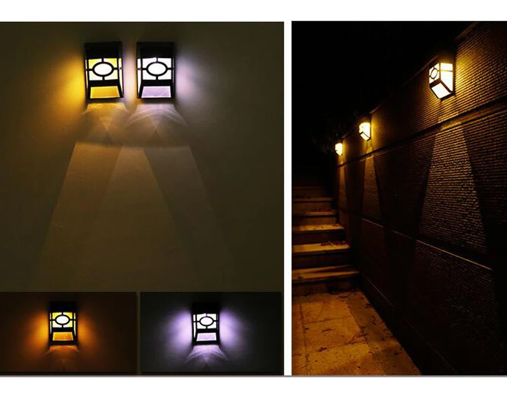 New remote control solar lamp led radar induction waterproof stainless steel outdoor billboard spotlights cast light wall | Освещение