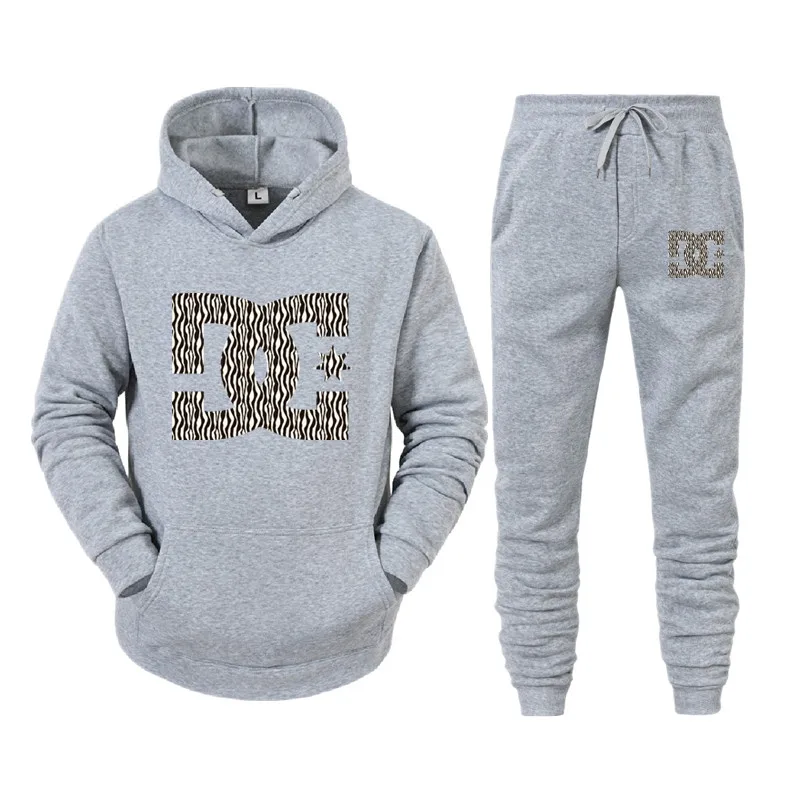 

2021 autumn casual clothes men's autumn and winter two piece suit, street style loose trend, casual casual top and pants suit