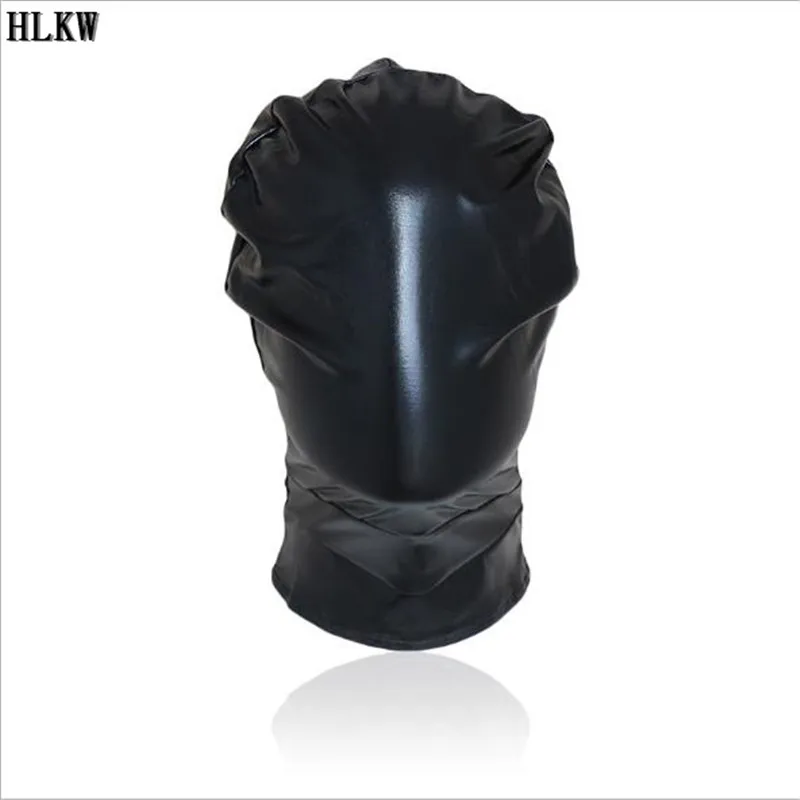 Сексуальная латексная черная/красная маска из искусственной кожи головной убор
