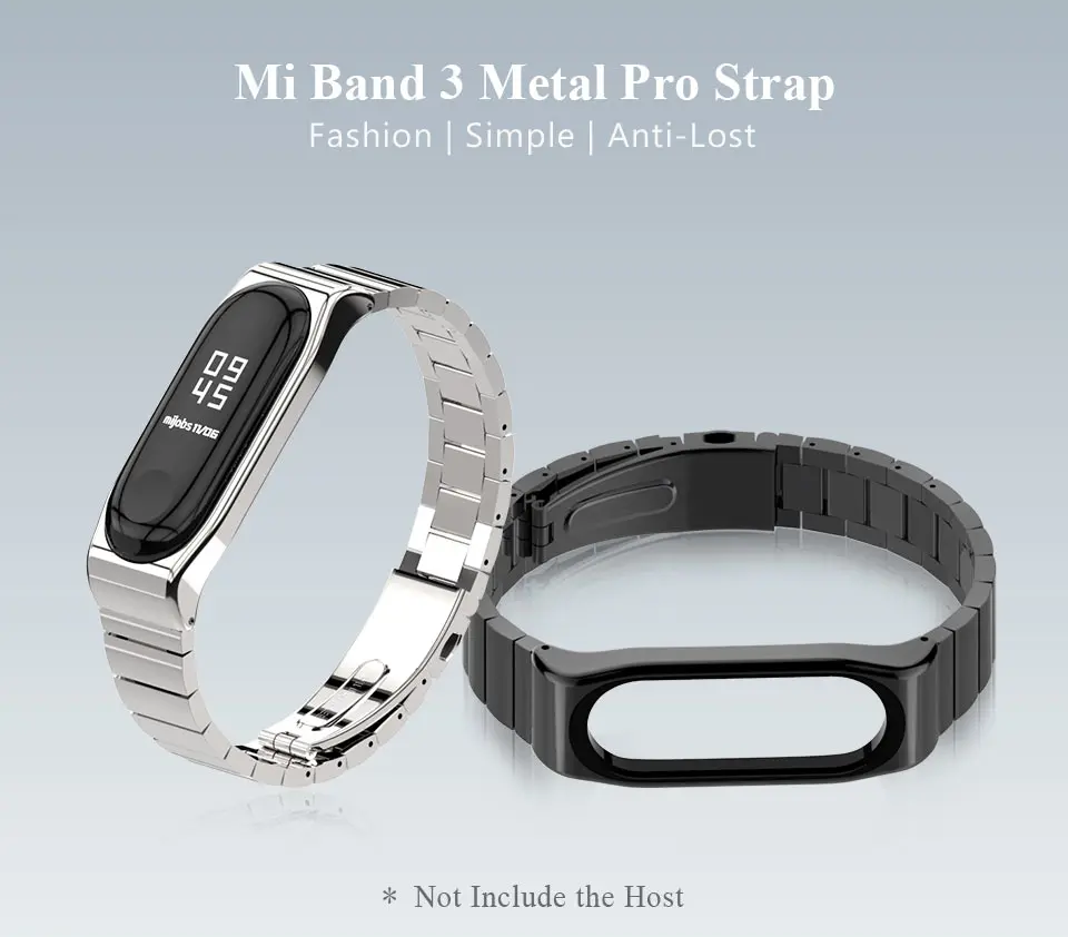 Ремешок mi jobs для mi Band 4 3 металлический ремешок для Xiaomi mi Band 4 браслет из нержавеющей стали mi Band 3 браслеты mi Band 4 ремешок на запястье