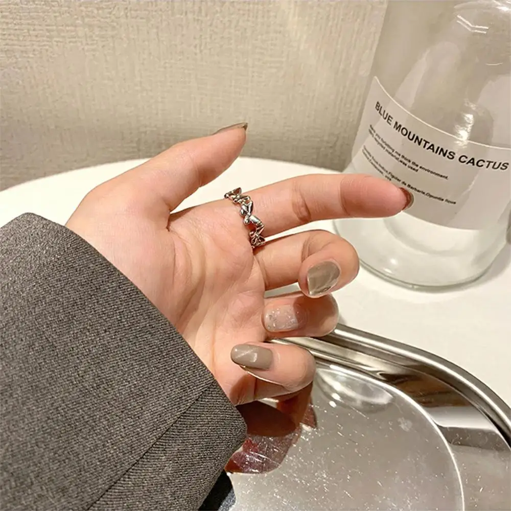 Кольца в форме бабочки для женщин и девушек открытые Регулируемые кольца из