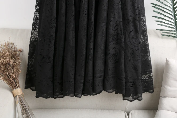

W239 Spring Summer Women Hollow out Lace Skirt Japan Style Fresh High Waist Solid Color Long Skirt For Women