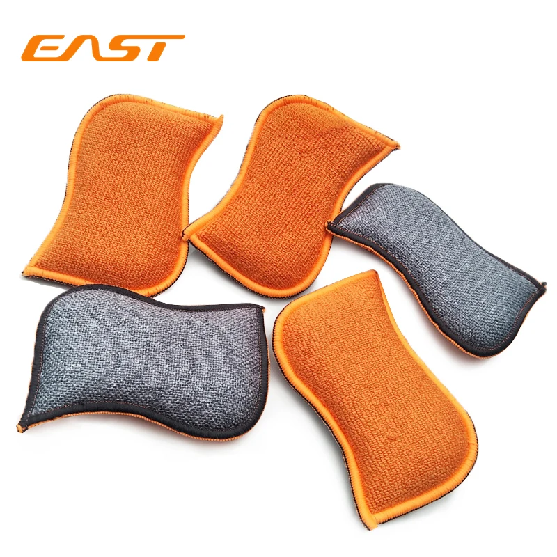 

East Scouring Pad Washing Dishes Microfiber Sponge Wipes Pots Bowl Cleaning Cloth Dishwashing Pad Household Cleaning Tools