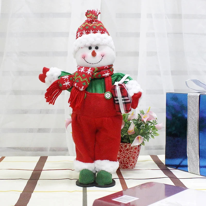 Прекрасный Рождественский Санта Клаус/снеговик куклы креативный стоящий Navidad