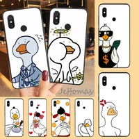 funny creative animal duck phone case for xiaomi redmi 7 8 9t a3pro 9se k20 mi8 max3 lite 9 note 9s 10 pro