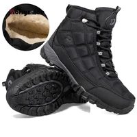 2021 new quality plus mens casual shoes winter non slip warm snow boots with fur wear resistant high top working cotton shoes