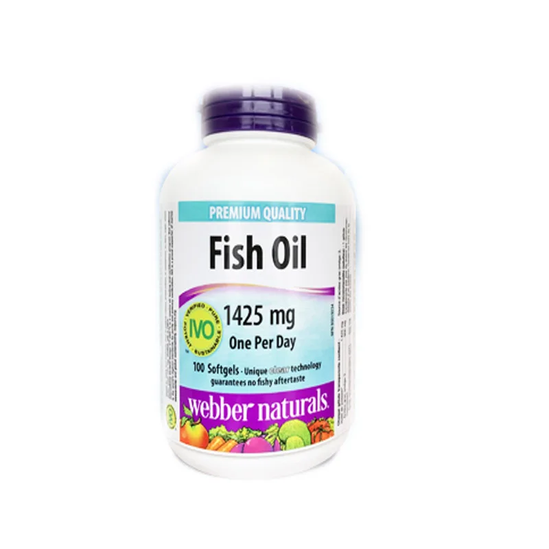 WebberNaturals Deep Sea High Purity Fish Oil 1425mg 100 Capsules/Bottle, Free Shipping