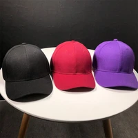 wholesale custom logo baseball hat high quality cotton sports adjustable solid color hat baseball cap