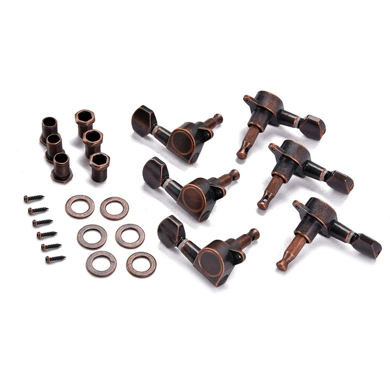 

6R Electric Guitar Tuning Pegs Small Machine Head Tuners Volume Knob Bronze