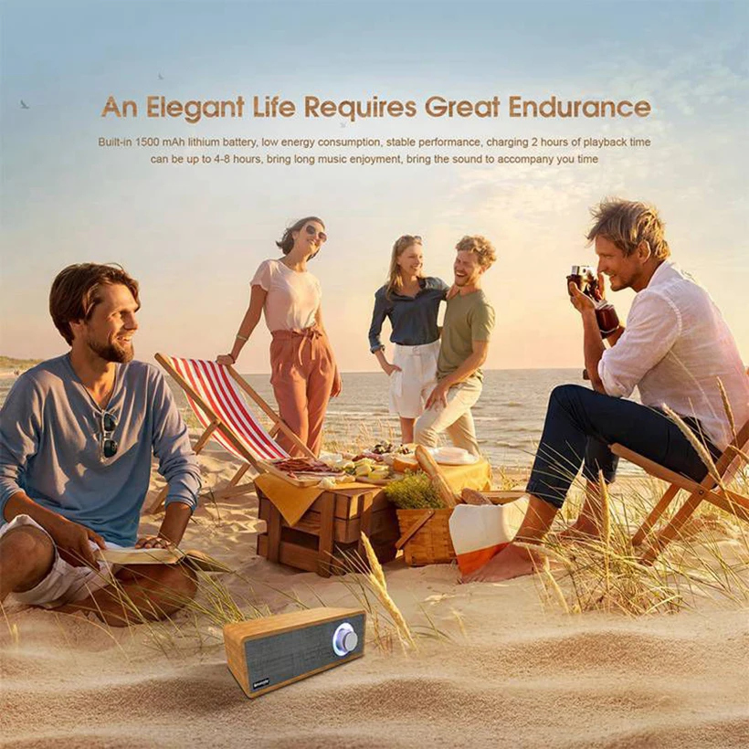 Деревянный bluetooth динамик сабвуфер беспроводной s Портативный мини ретро Саундбар