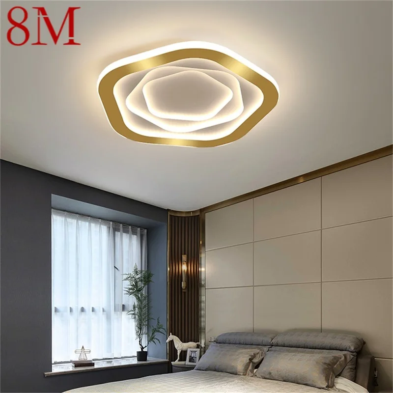 

8M Creative Light Ceiling Contemporary Lamp Gold Five-pointed Star Fixtures LED Home Decorative for Bedroom