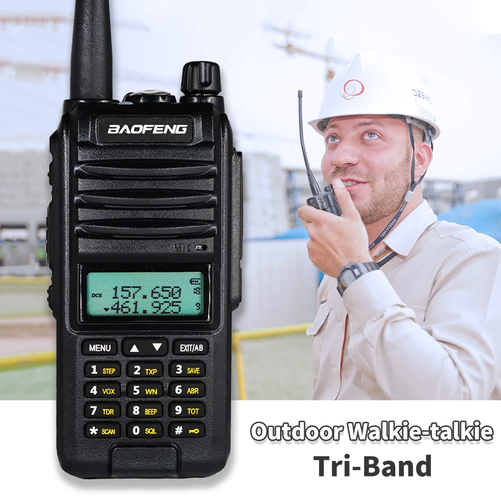 Baofeng 8W Walkie Talkie 10km A58S Tri-Band 220-260MHz VHF UHF Portable Ham Radio FM Transceiver Two-way UV-82 Upgrade | Мобильные