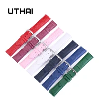 uthai z11 new watch bracelet belt woman watchbands genuine leather strap watch band 10 24mm multicolor watch bands