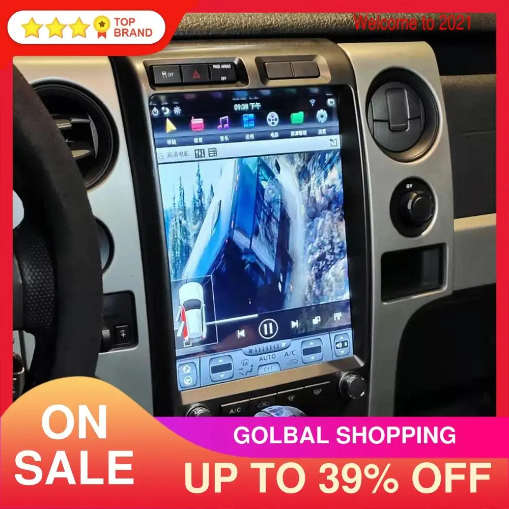 13 android 9 0 644 tesla style car gps navigation for ford raptor f150 2009 2014 auto radio stereo multimedia player head unit free global shipping
