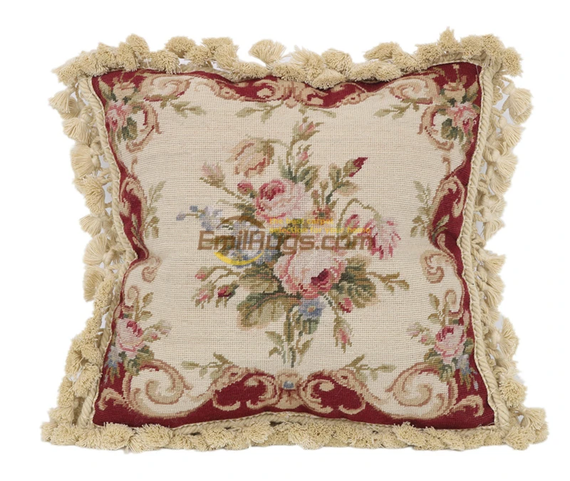 19 французский кантри Chicshabby винтажные диванные декоративные шерстяные подушки ручной работы-Роза и бутон - Цвет: 216-3 14x14