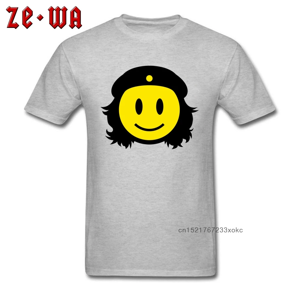 Забавные футболки Che Smiley мужские топы сумасшедшая футболка хлопок круглый вырез