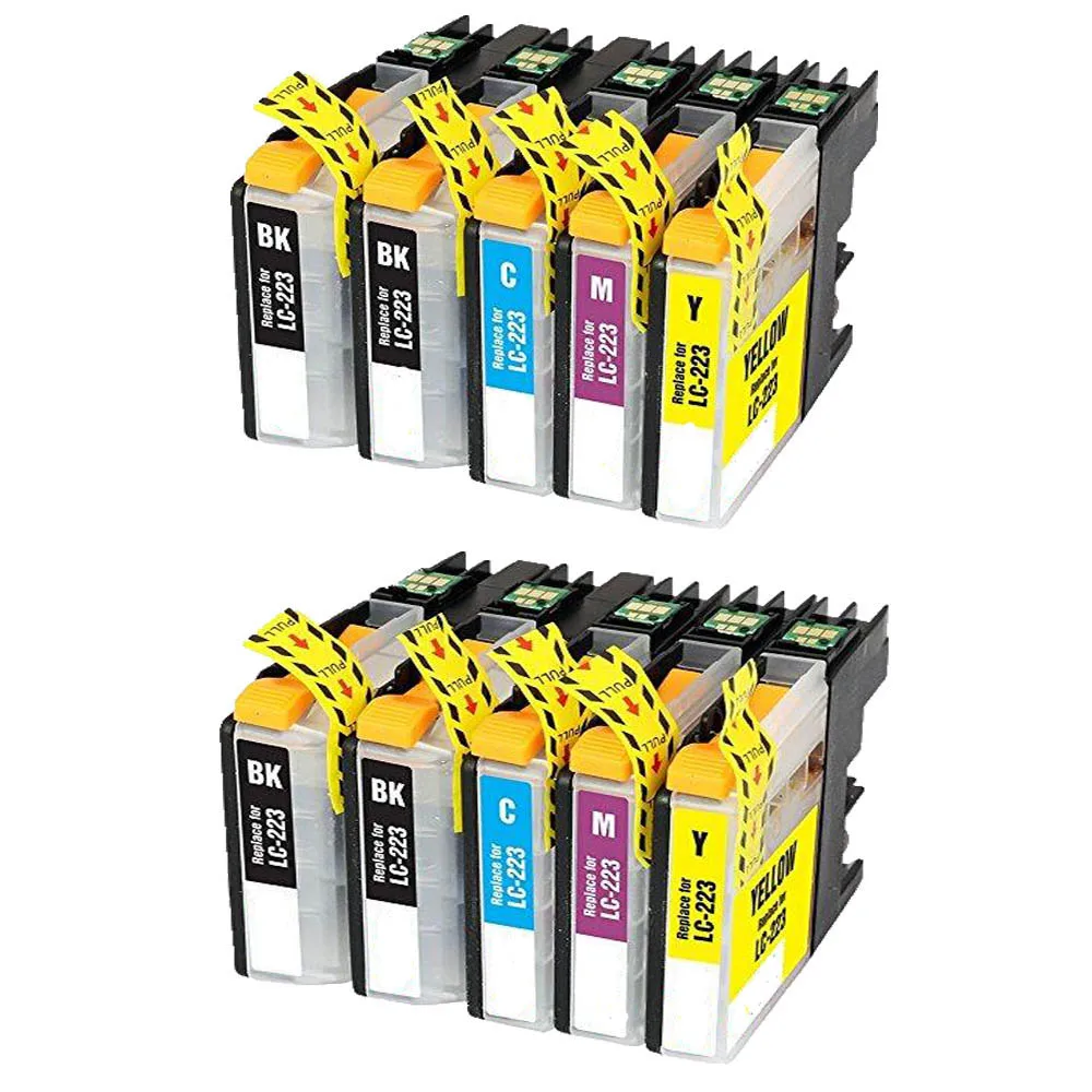 10PK LC223XL совместимый чернильный картридж для принтера Brother J4120DW J5320DW J4625DW J4420DW J5625DW