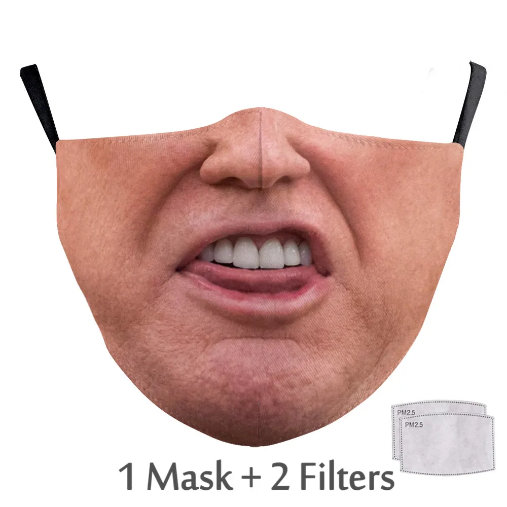 

Color Cosplayer Facial Expression Face Mask Creativity Funny Comfortable Breathable Mouth Cover Reusable Washable Unisex Masks