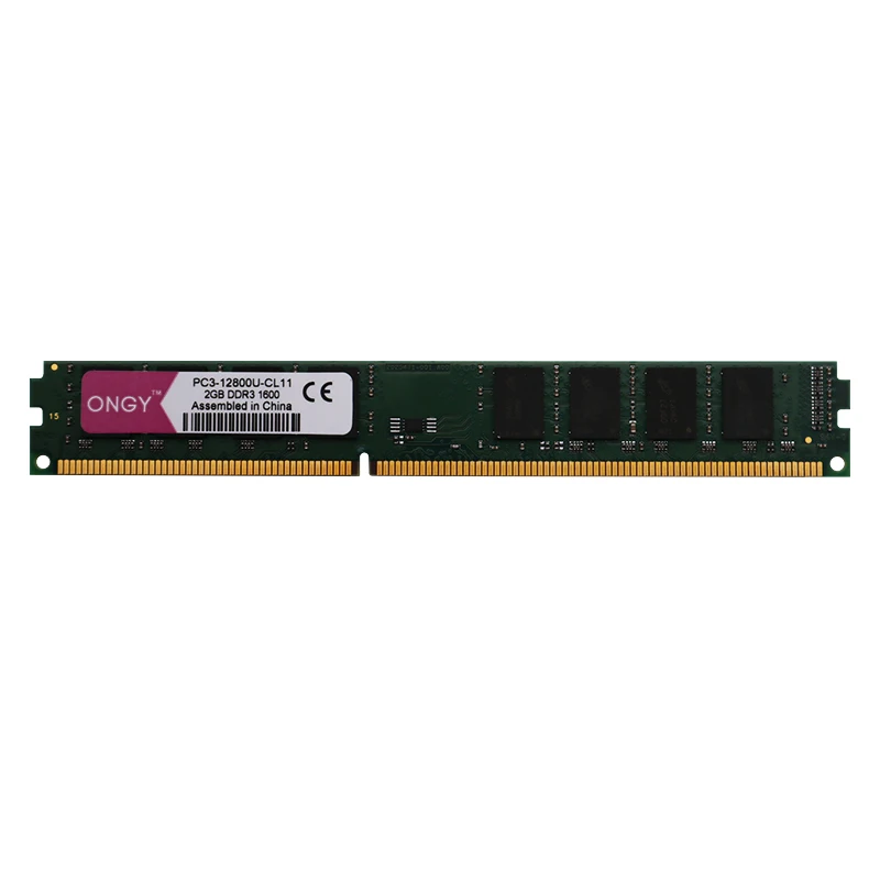 Оперативная память ONGY DDR3, 2 Гб, 1600 МГц, для настольной памяти, 240pin, 1,5 в, Новая Память DIMM для компьютера, оперативная память PC3L-1600U ddr 3 для Intel и AMD