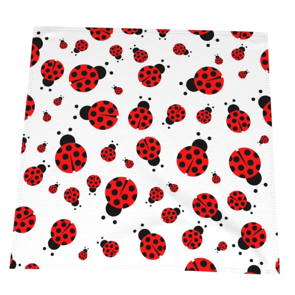 

50cm Table Napkins Cloth Square Polyester Napkin Ladybug Pocket Handkerchief for Wedding Birthday Home Party Hotel