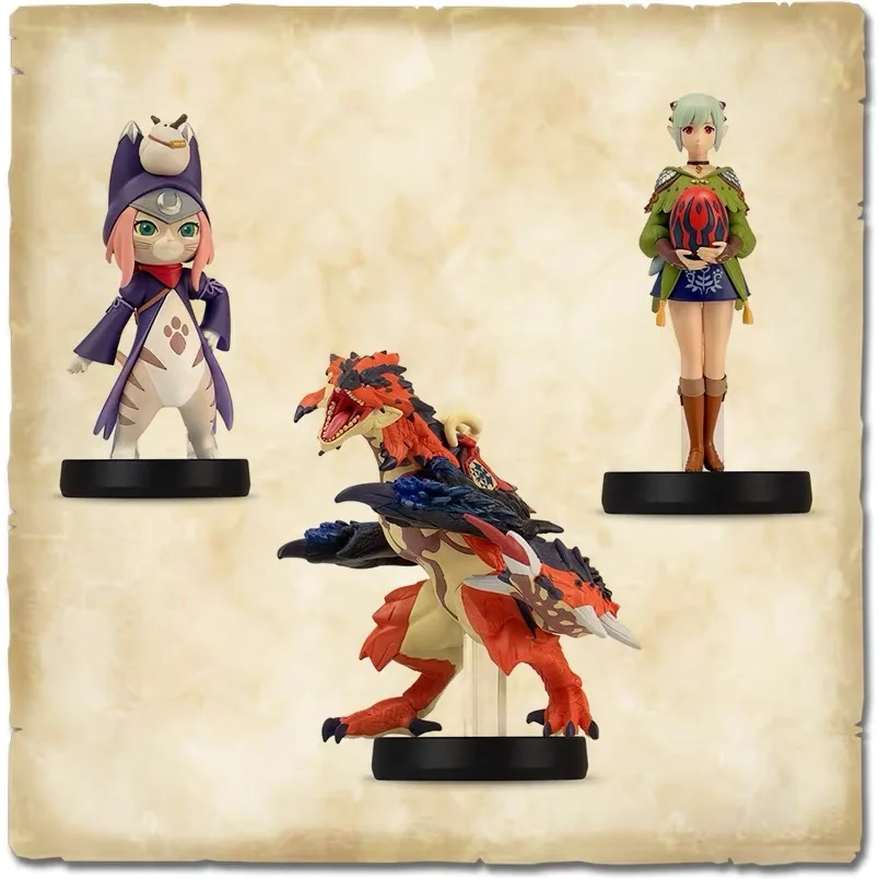 Для Nintentd amiibo Monster Hunter Stories 2: крылья разрушенной фигуры Magnamalo Palico Palamute в наличии |