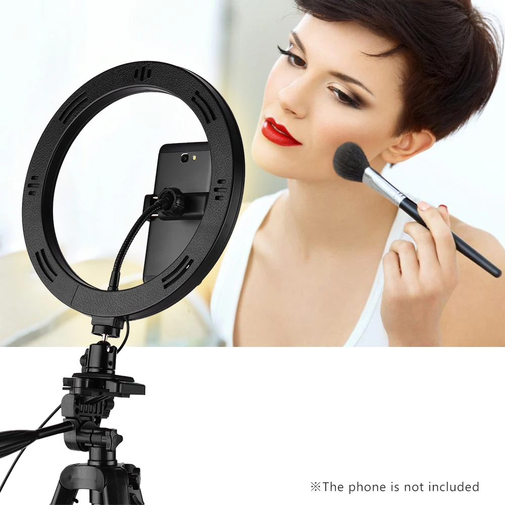 

FOR 10inch LED Ring Light with Tripod Stand Phone Holder Remote Shutter Light for Live Streaming Makeup Photography Youtube