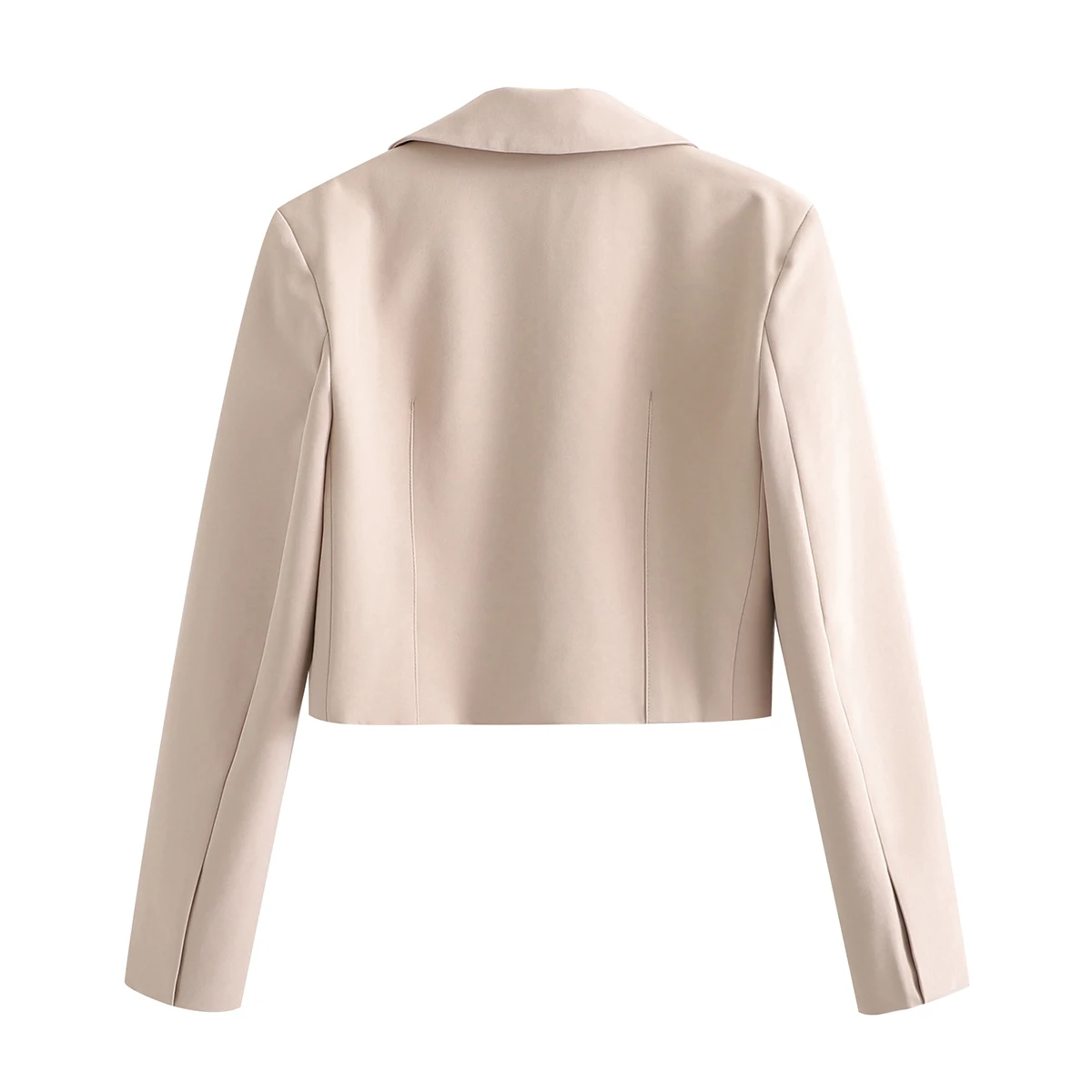 

2021 ZA Spring and Autumn New Women's Two-piece Pure Color Short Skirt Jacket Set Lapel Long Sleeve Women's Top Short Jacket