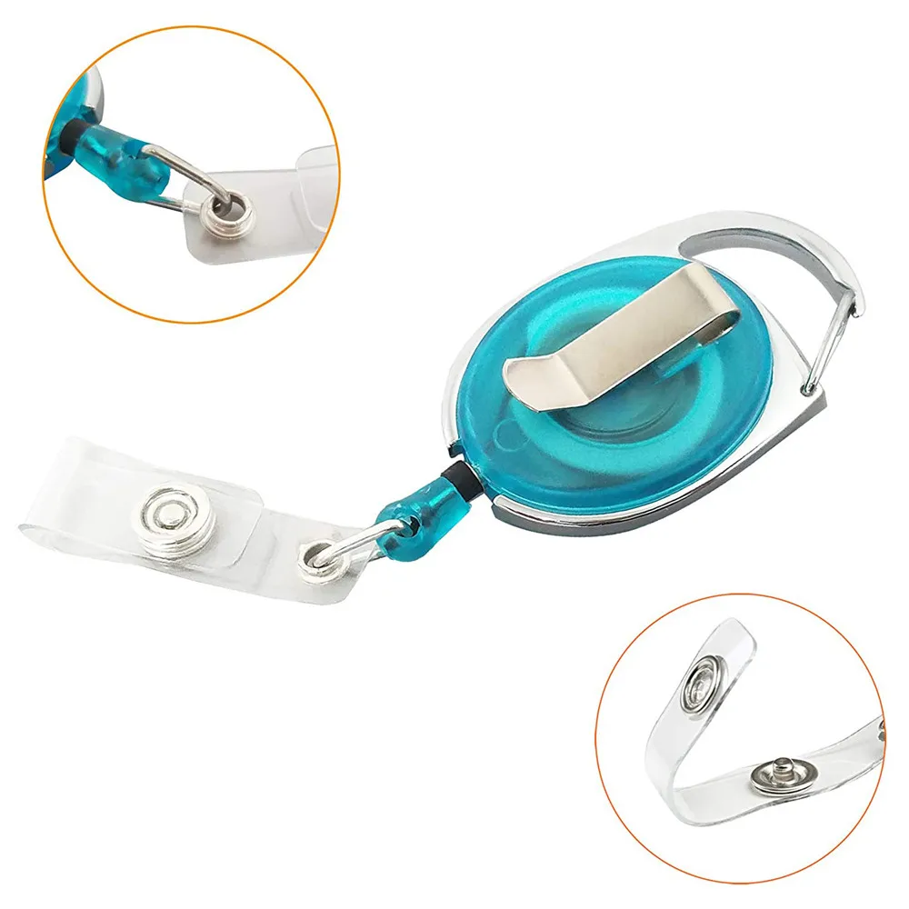 id card key chain lanyard clip key ring retractable pull name tag recoil badge belt rope holder heavy duty keyring keychain free global shipping