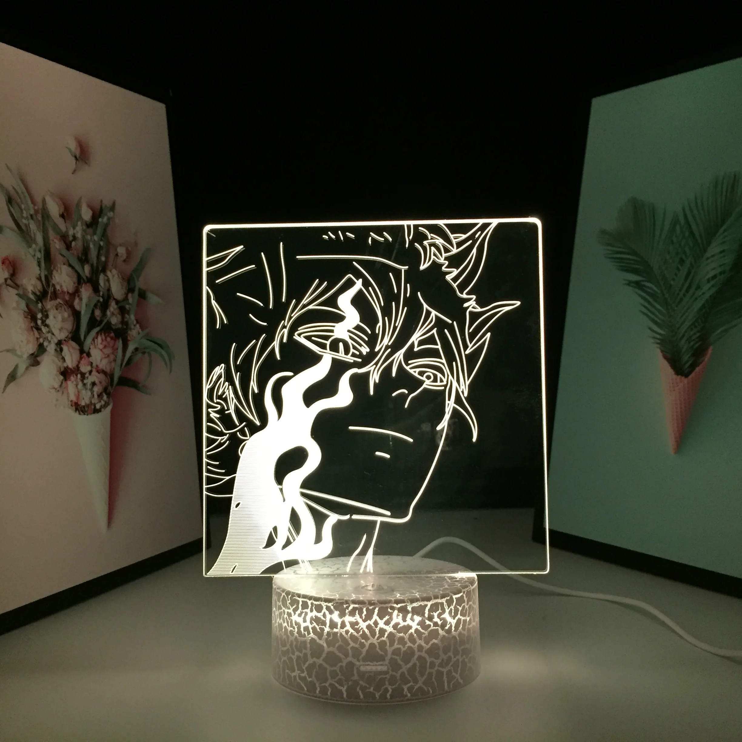 

Black Clover Anime Figure LED Night Light for Birthday Gift Home Decoration Manga 3D Table Lamp Asta Black Clover