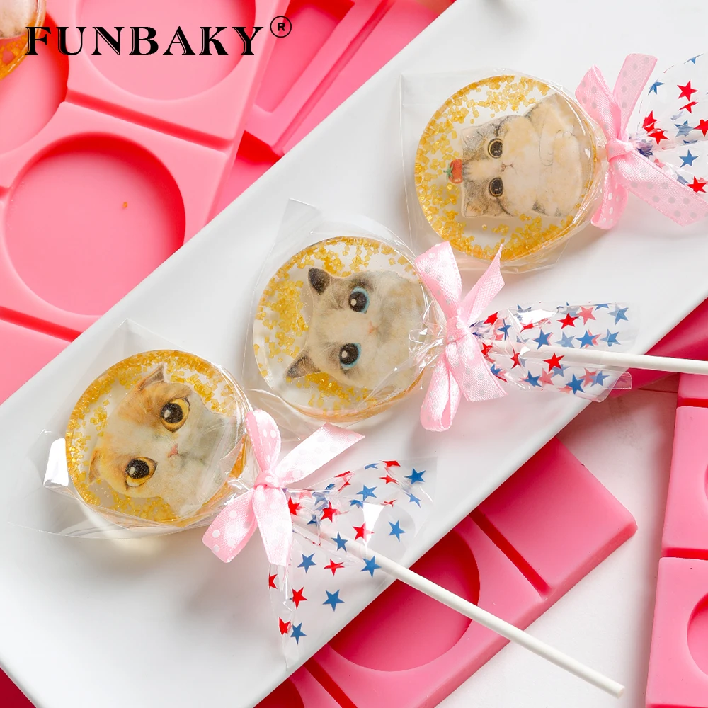 FUNBAKY 6 отверстий силиконовая форма для леденцов сделай сам леденец шоколад