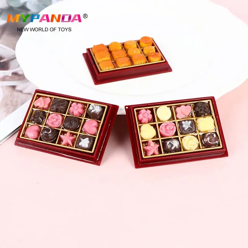 

1 шт. 1/6 и 1/12 миниатюрный кукольный домик в мини-коробке, модель шоколада, игра, кухня, еда, игрушка для дома, аксессуары для кукол