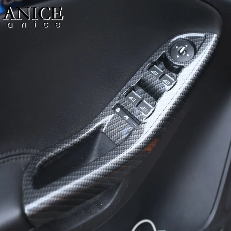 4 шт. карбоновое волокно цветные кнопки для дверей и окон подлокотников подходят