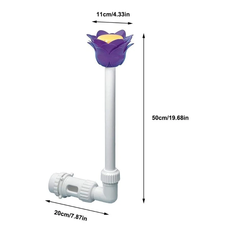 

Flower Shape Wall-Mounted Swimming Pool Fountain Sprinkler Swimming Pool Fish Pond Waterfall Fountain Adjustable Pool Decoration