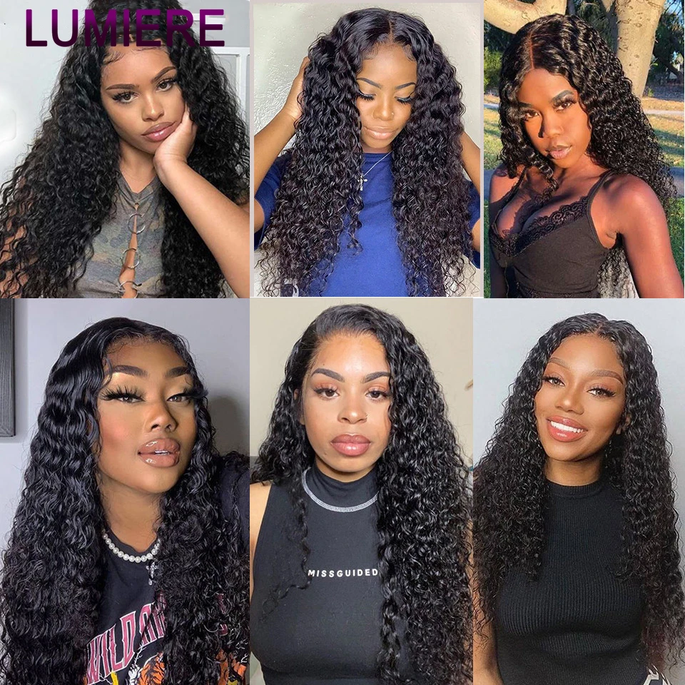 Пряди с глубокой волной и фронтальной бразильской шерстью пряди для наращивания