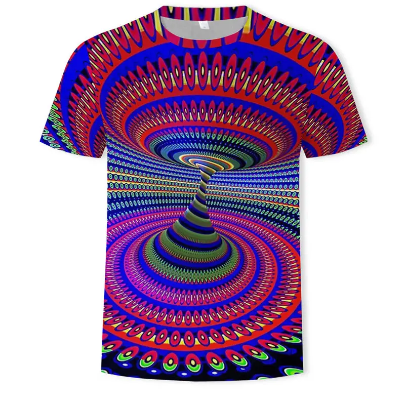 Galaxia espacio camisetas hombres camiseta psicodélica estampado mareos Повседневная одежда negro agujero camiseta|Мужские