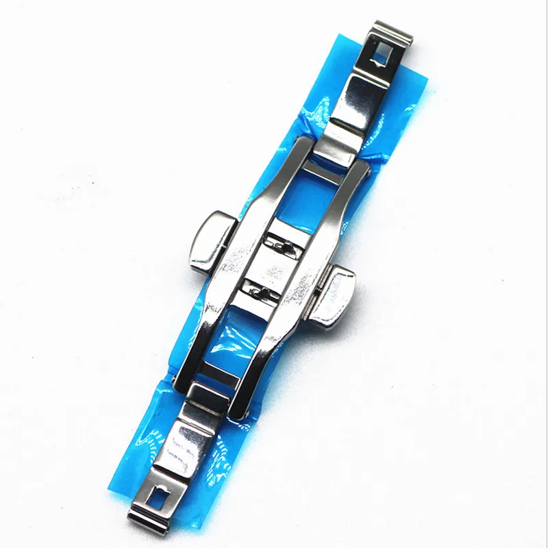 Wholesale 10PCS/Lot 15MM 17MM 18MM 19MM 21 23 25 27MM Stainless Steel Double Push Button Butterfly Clasp Buckle Watch Buckle New