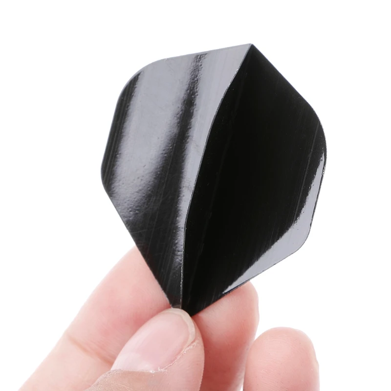 

30 Pcs High Quality Simple Pure Black PET Dart Flights