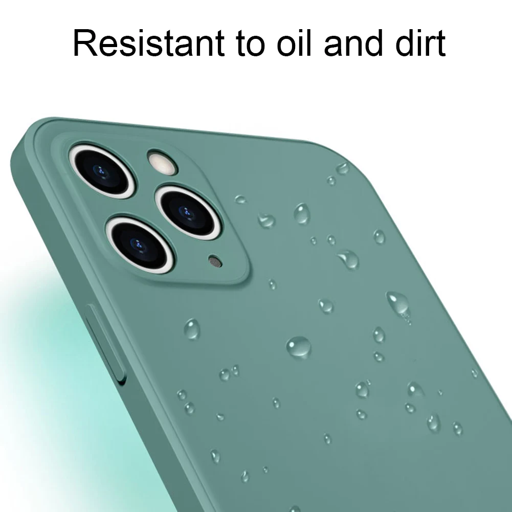 

Silicone Mobile Phone Case Solid Color Full Shockproof Smartphones Soft Protective Back Cover for iPhone 11 Pro Max 7P/8P 6/6S