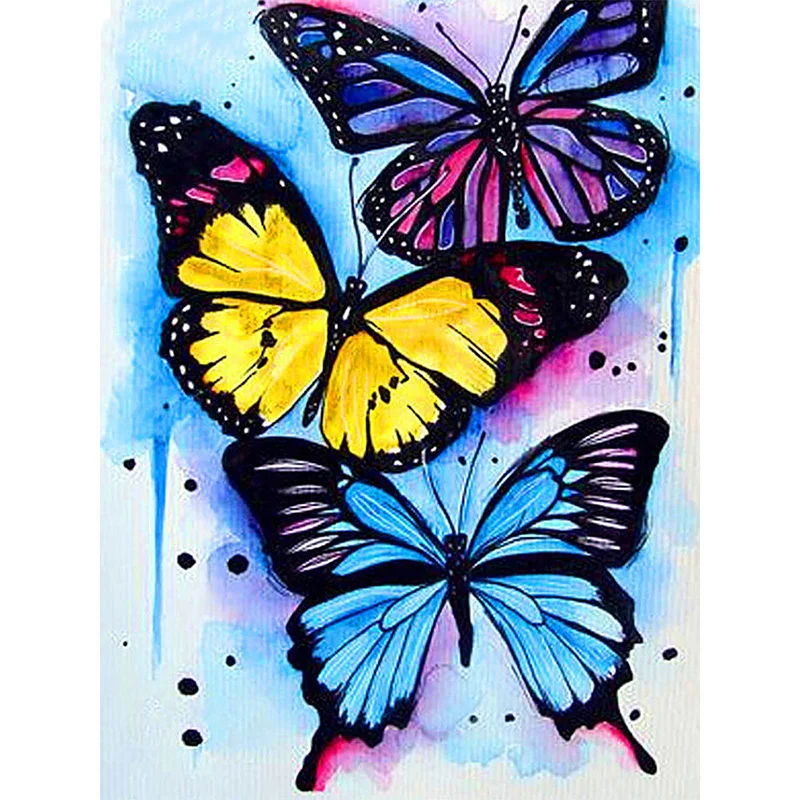 

5D Diy Diamond Painting Kits Butterfly Pattern Full Round With AB Drill Art Crystal Mosaic Embroidery Painting New Year Gift