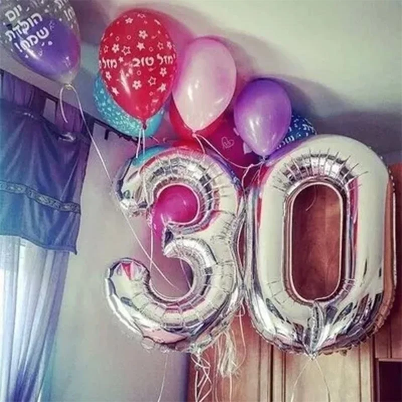 40 дюймов большое количество фольги шарики, День подарков будущей матери дети воздушные гелиевые воздушные шары День рождения праздничные Свадебные украшения цифры балоны