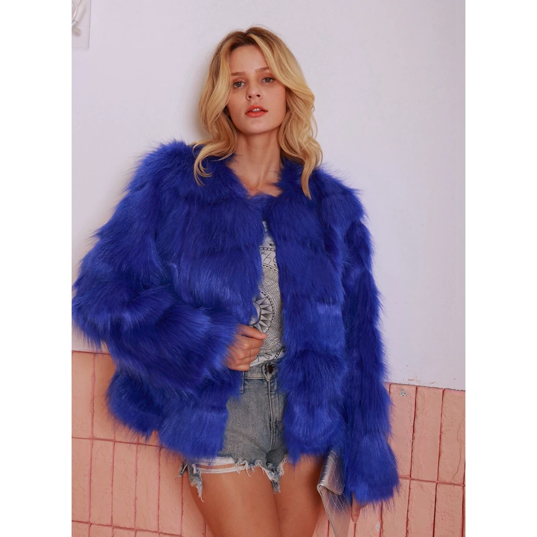 2019 элегантные женские шубы из искусственного меха зимняя теплая пушистая